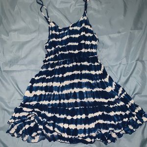 Tie dye striped spaghetti strap dress